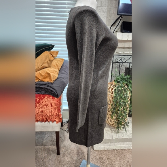 Adrienne Vittadini Charcoal Long Sleeve Dress - Picture 6 of 9